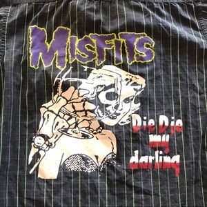 Custom MISFITS Band men’s button up shirt